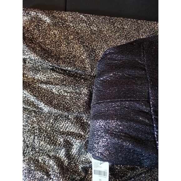 LANE BRYANT 3/4 Sleeve V-Neck Wrap Formal Dress Sz 24 Ombre Purple Gold Event - Picture 10 of 10